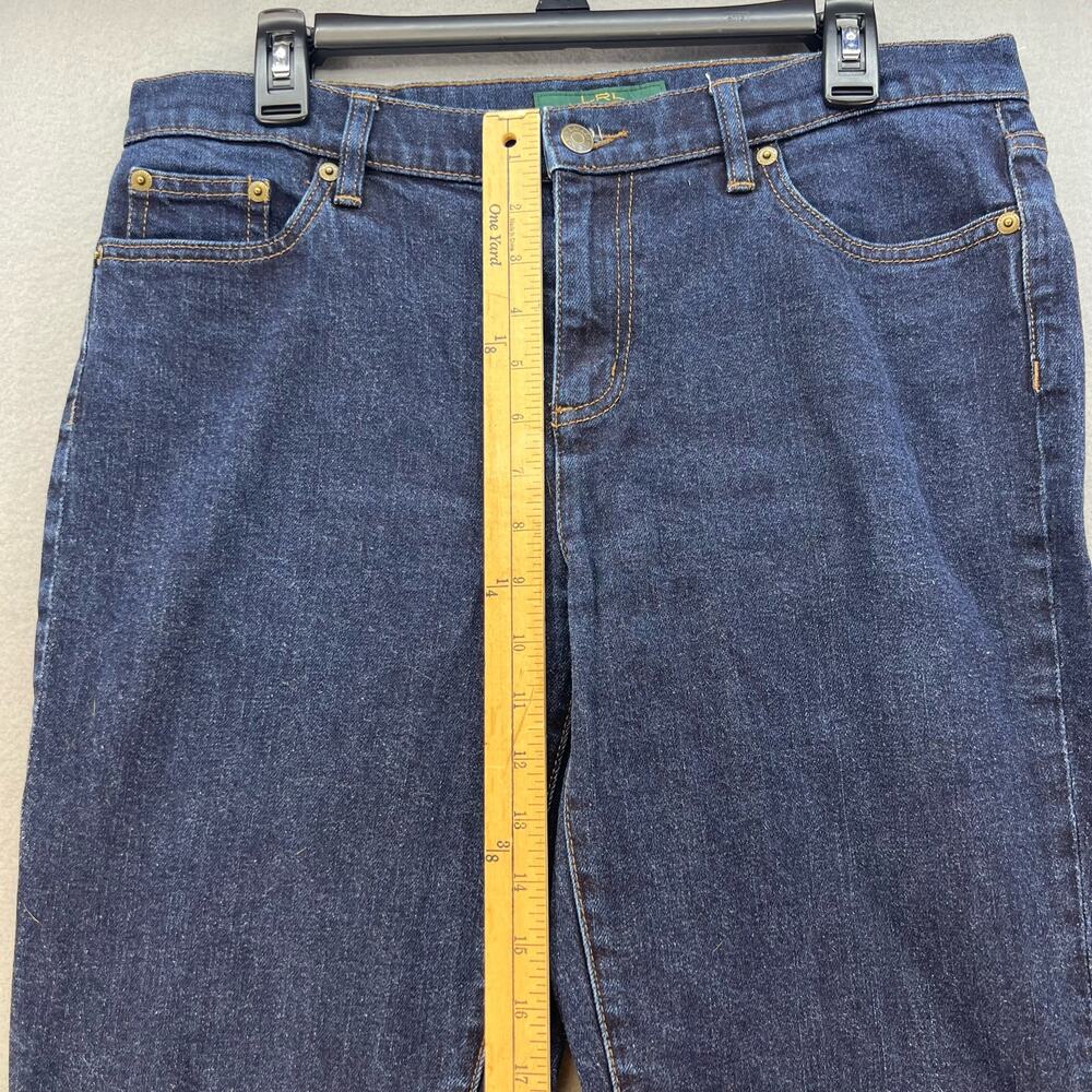 LRL Lauren Jeans Co Women's Size 10 Dark Blue Classic Straight Preppy Normcore - Picture 4 of 13